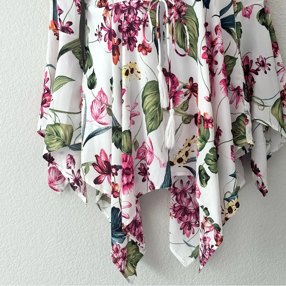 Tropical Bell Sleeve Kimono Top - Picture 8 of 8